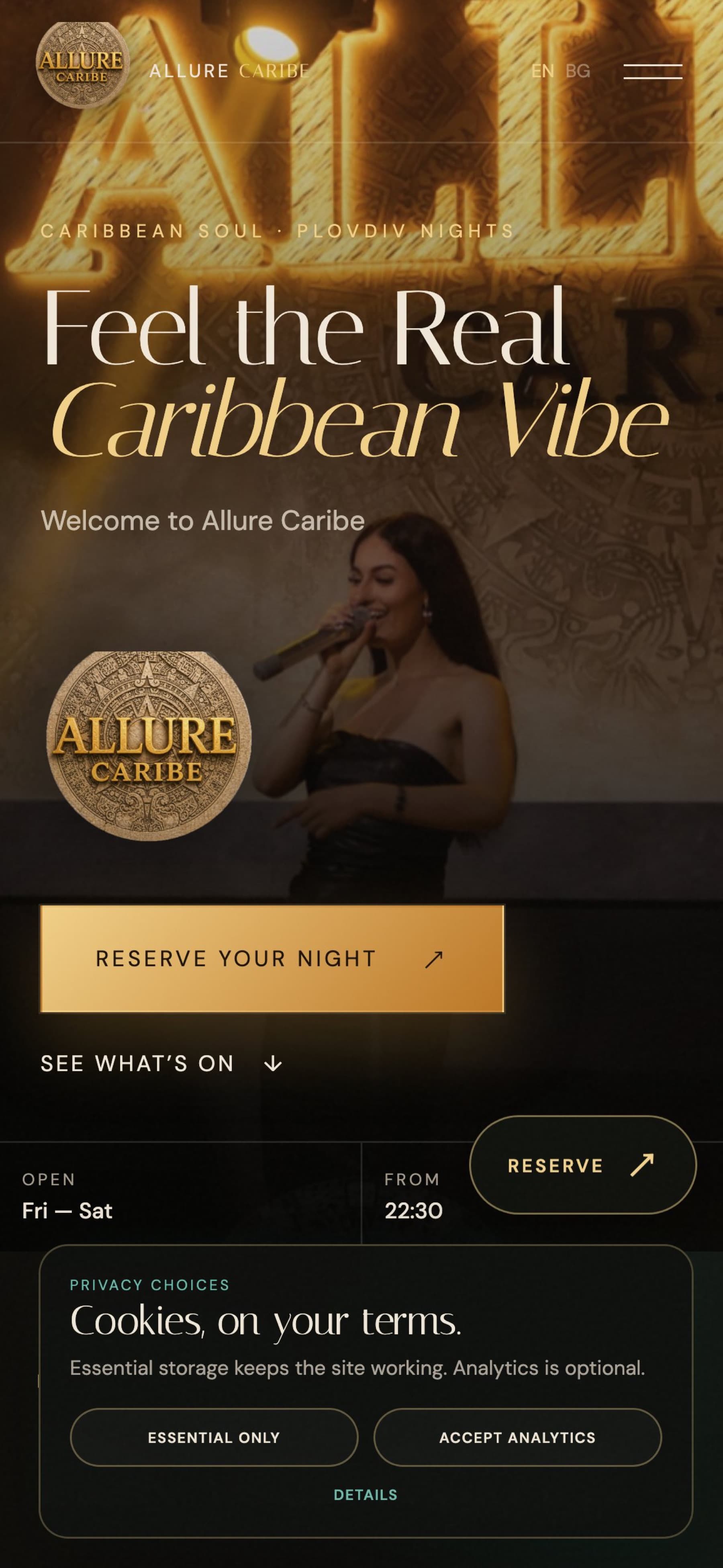 Allure Caribe on a phone